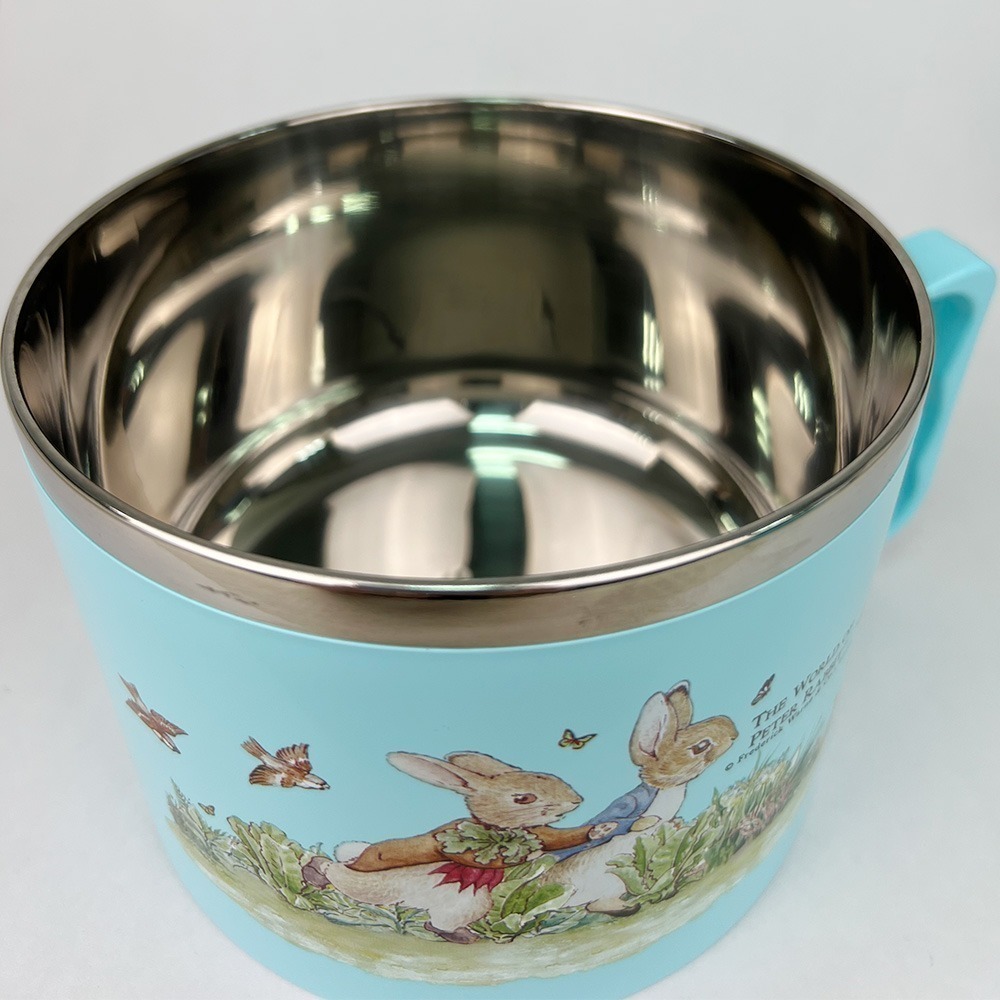 【PETER RABBIT】比得兔不鏽鋼時尚餐碗 R-2800P 兒童餐具 兒童碗 不鏽鋼碗 隔熱兒童碗 台灣製造-細節圖2