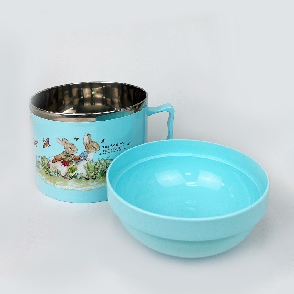 【PETER RABBIT】比得兔不鏽鋼時尚餐碗 R-2800P 兒童餐具 兒童碗 不鏽鋼碗 隔熱兒童碗 台灣製造-細節圖3