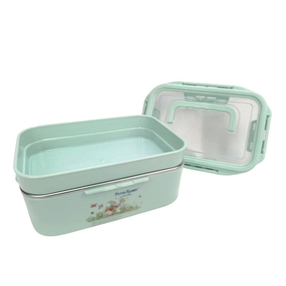【PETER RABBIT】比得兔PR多功能扣式不銹鋼手提餐盒 R-3900P 手提便當盒 餐盒 不鏽鋼便當盒 便當盒-細節圖5