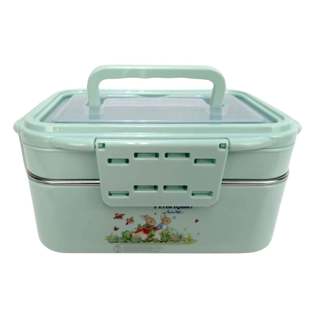 【PETER RABBIT】比得兔PR多功能扣式不銹鋼手提餐盒 R-3900P 手提便當盒 餐盒 不鏽鋼便當盒 便當盒-細節圖3