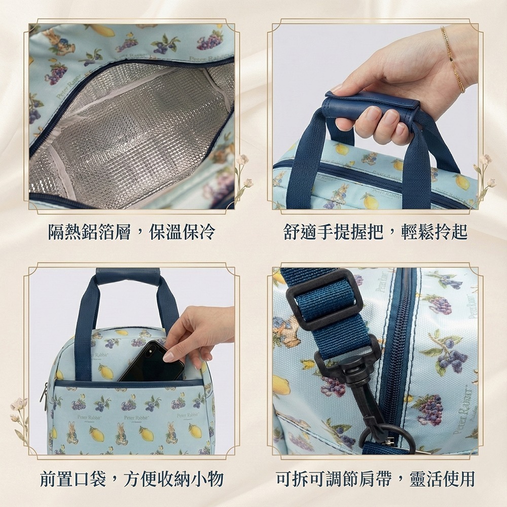 【PETER RABBIT】比得兔保溫保冷袋便當袋-春遊 野餐籃 防水便當袋 烤肉野餐-細節圖9