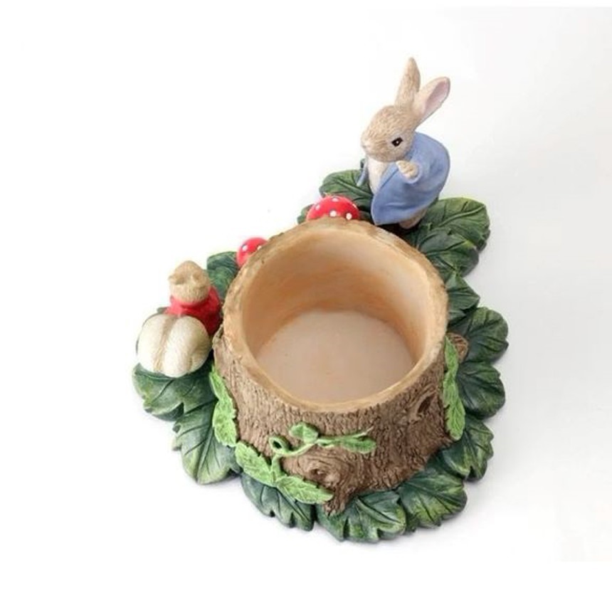 【PETER RABBIT】比得兔蘑菇多功能置物盆 (擺飾 鑰匙零錢 糖果盤 入厝禮品 收納盒)田園種植-細節圖3
