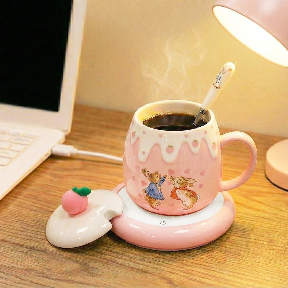 【PETER RABBIT】比得兔恆溫馬克杯組 加熱馬克杯 智能加溫 保溫馬克杯 陶瓷馬克杯 恆溫杯 情人節禮物-細節圖5