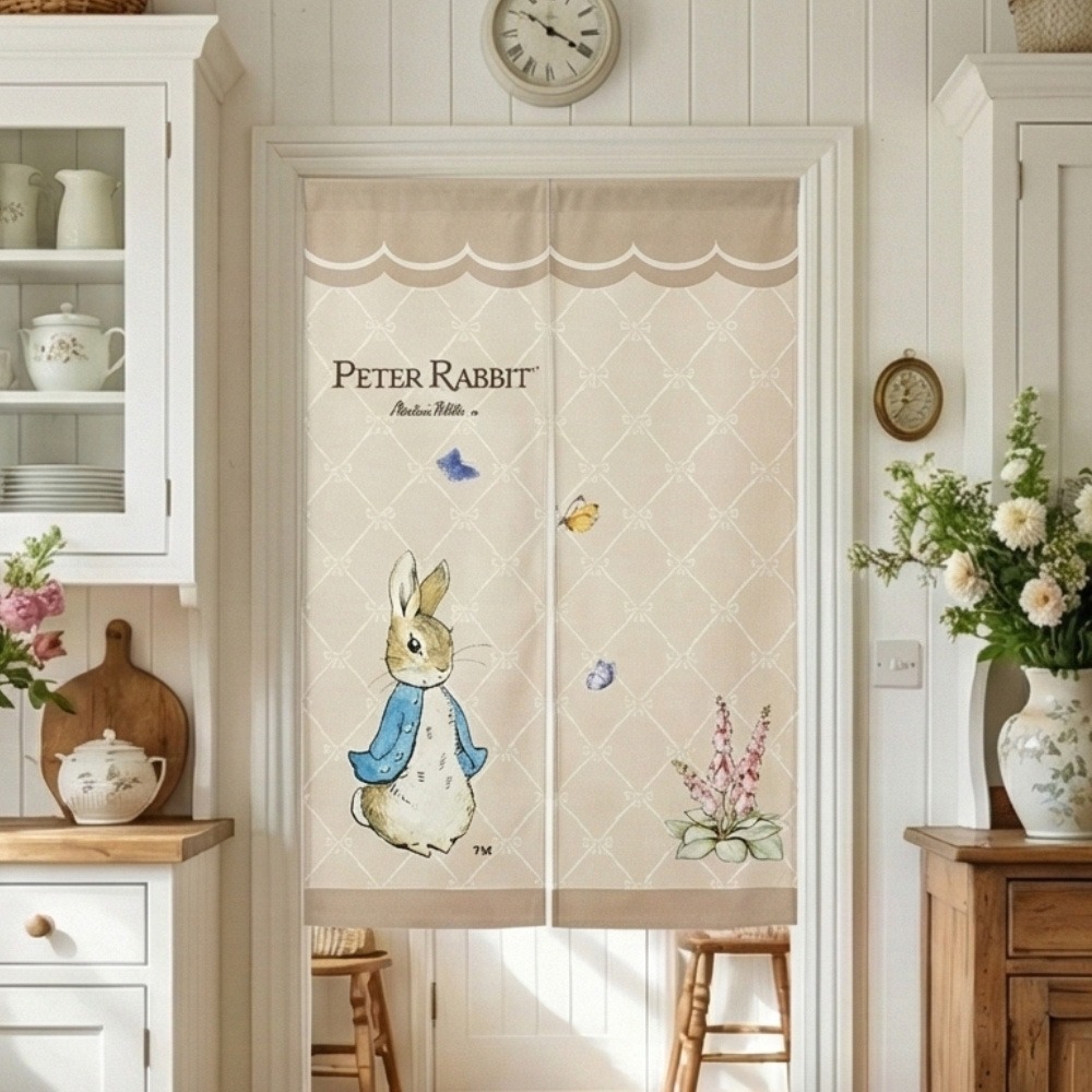 台灣製【PETER RABBIT】比得兔門簾 門簾 隔間簾 門口簾 裝飾門簾 布門簾 掛簾 房間門簾 廚房門簾 家飾門簾-細節圖5