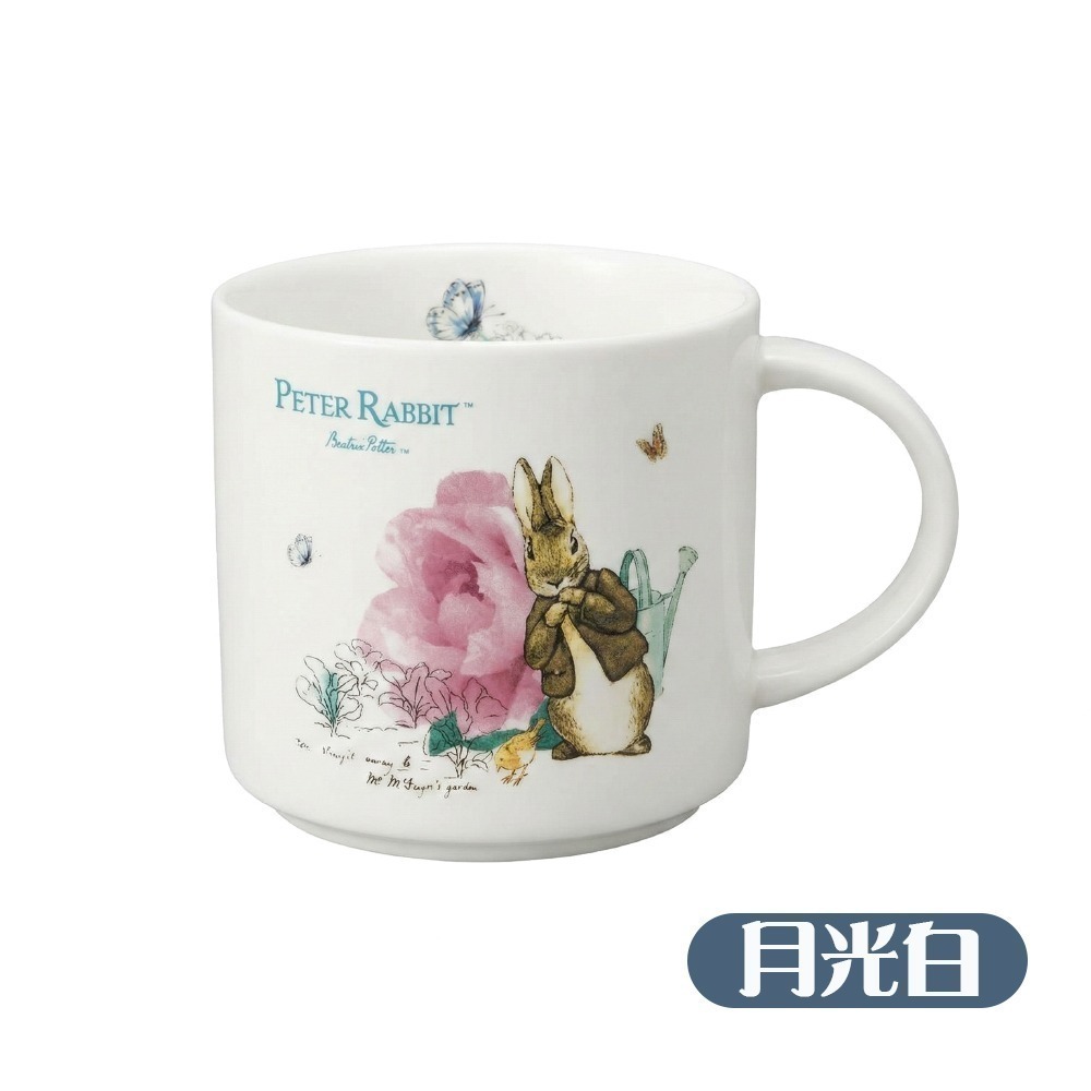 新品【PETER RABBIT】比得兔420ml手感陶瓷馬克杯-英倫復古風(藍/白) 陶瓷杯 咖啡杯 療癒杯 交換禮物-規格圖8