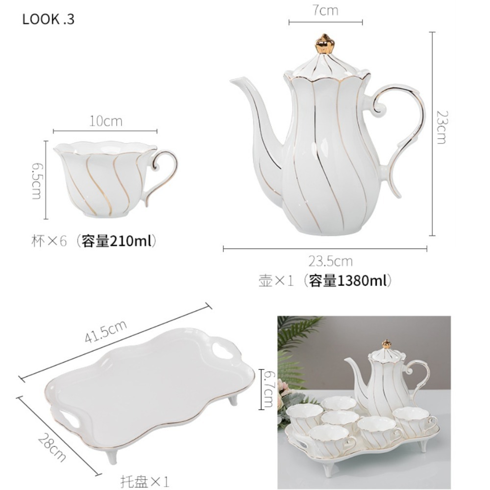 現貨⚡北歐風高雅茶具組👉含高腳托盤-細節圖5
