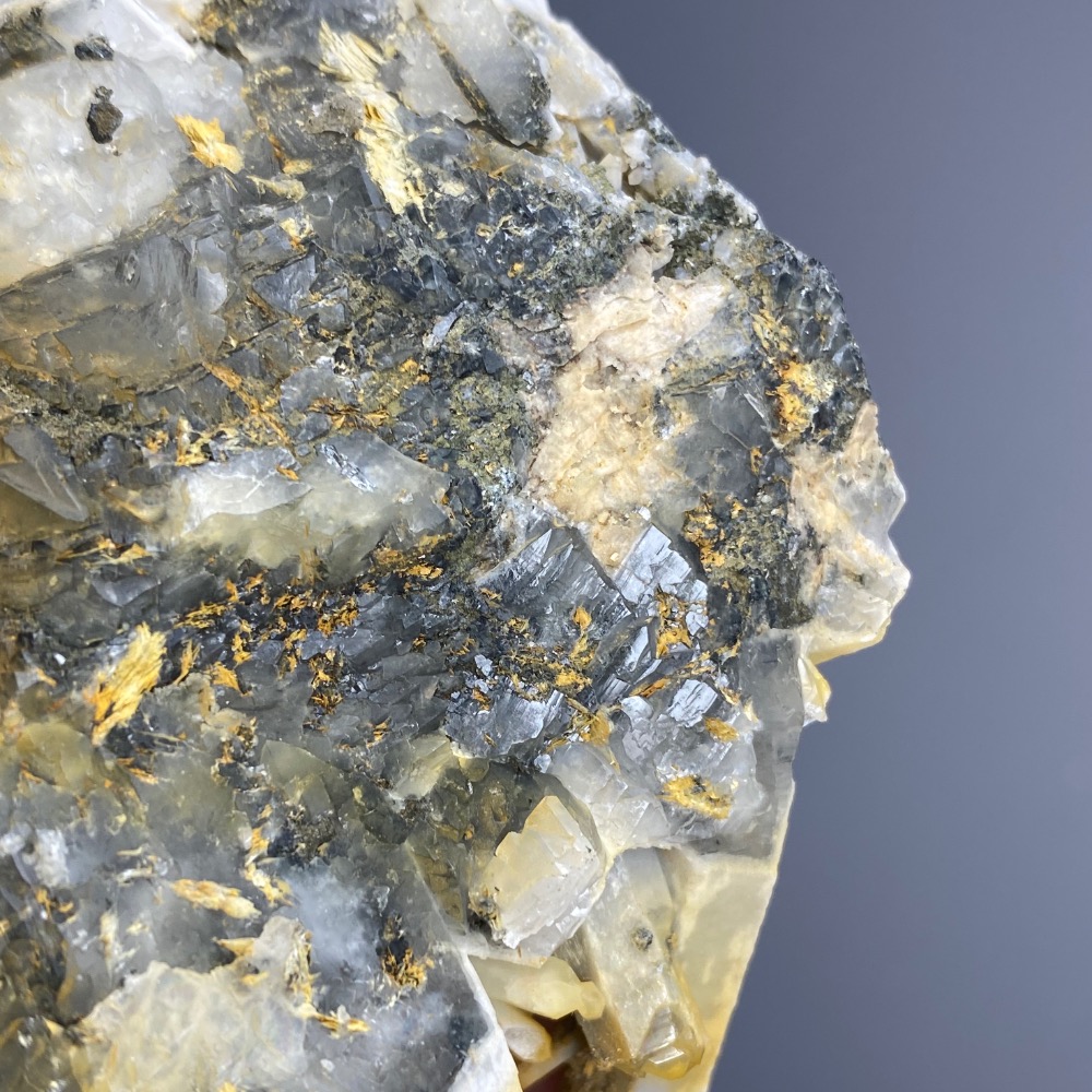 內蒙水晶二次結晶方解共生錆色磁黃鐵原礦、芒果晶簇-居家、辦公室微景觀、淨化擺件-細節圖9