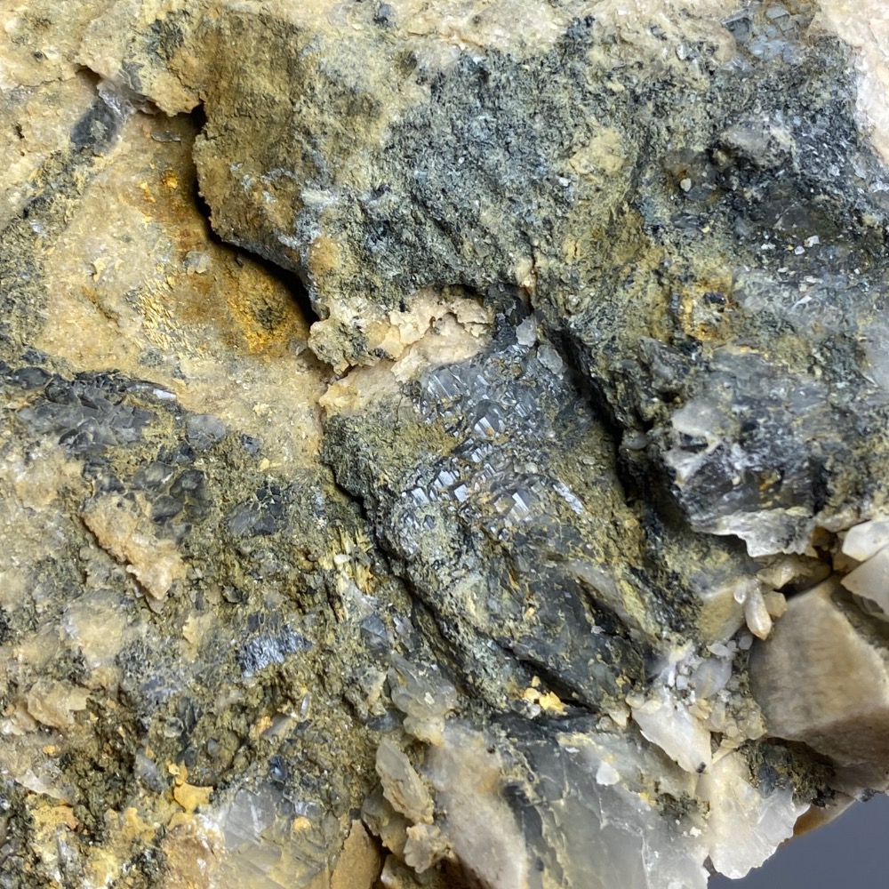 內蒙水晶二次結晶方解共生錆色磁黃鐵原礦、芒果晶簇-（大）居家、辦公室微景觀、淨化擺件-細節圖5