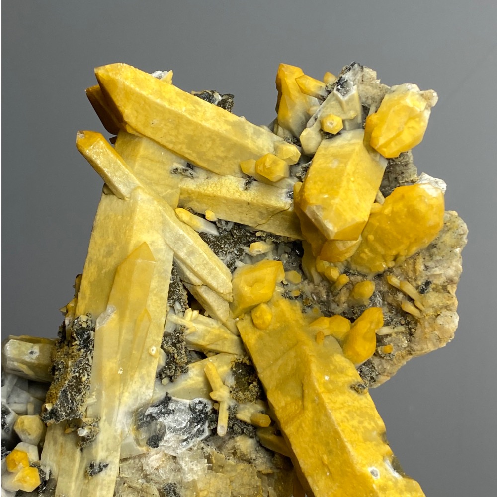 內蒙水晶二次結晶方解共生錆色磁黃鐵原礦、芒果晶簇-（大）居家、辦公室微景觀、淨化擺件-細節圖6