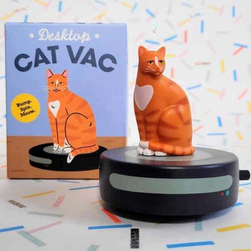 桌上貓貓掃地機器人🐈 療癒小物 發條玩具 desktop cat vac 貓咪掃地機器人