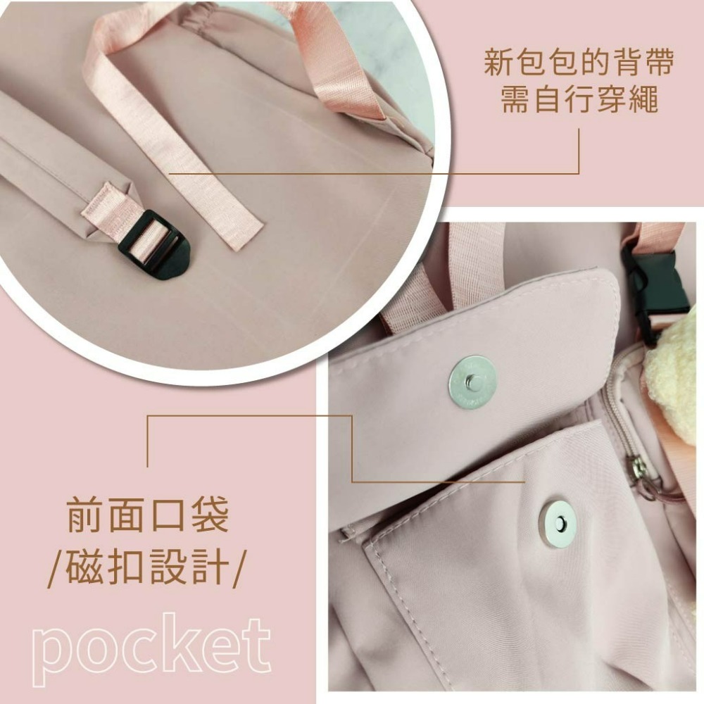 釩泰 現貨 ins日韓風背包 休閒背包 小熊背包 學生背包 後背包 大容量 電腦包 簡約書包 防潑水-細節圖3