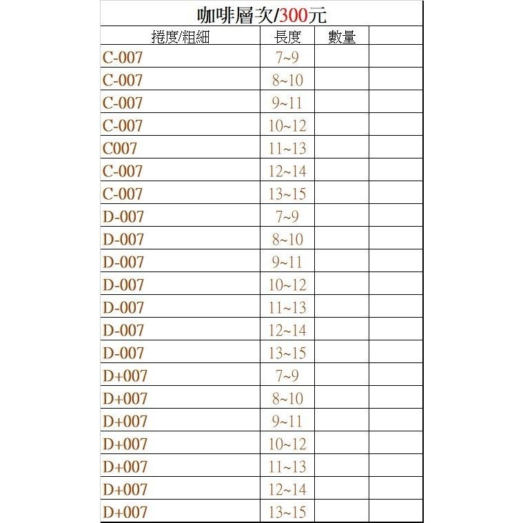 咖啡層次睫毛/全彩咖啡層次睫毛/007咖啡層次毛-超過六盒不能使用萊爾富經濟包-細節圖3