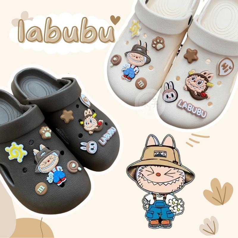 現貨｜拉布布洞洞鞋｜ labubu拖鞋 EVA洞洞鞋 懶人鞋 拉布布 labubu 平底鞋 孕婦鞋 懶人拖鞋 木子購物屋-細節圖2