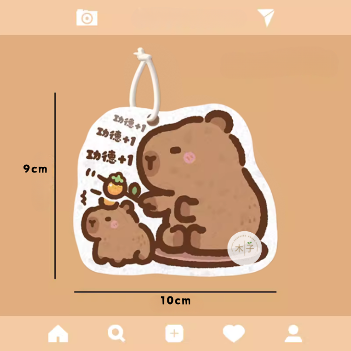 現貨｜木漿棉｜卡皮巴拉天然海綿 水豚君海綿 壓縮木漿棉 木漿洗碗棉 木漿棉海綿 洗碗海綿 去油海棉 木子購物屋-規格圖2