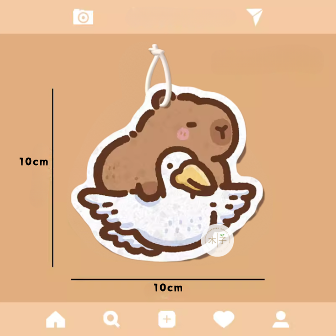 現貨｜木漿棉｜卡皮巴拉天然海綿 水豚君海綿 壓縮木漿棉 木漿洗碗棉 木漿棉海綿 洗碗海綿 去油海棉 木子購物屋-規格圖2