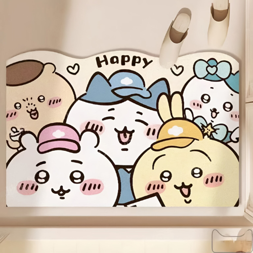 現貨｜吸水地墊｜Chiikawa 吉伊卡哇地墊 小八 烏薩奇 吉依卡哇地墊 地墊 浴室地墊 浴室踏墊 木子購物屋-規格圖5