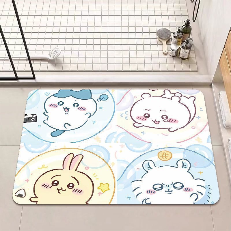 現貨｜吸水地墊｜Chiikawa 吉伊卡哇地墊 小八 烏薩奇 吉依卡哇地墊 地墊 浴室地墊 浴室踏墊 木子購物屋-規格圖5