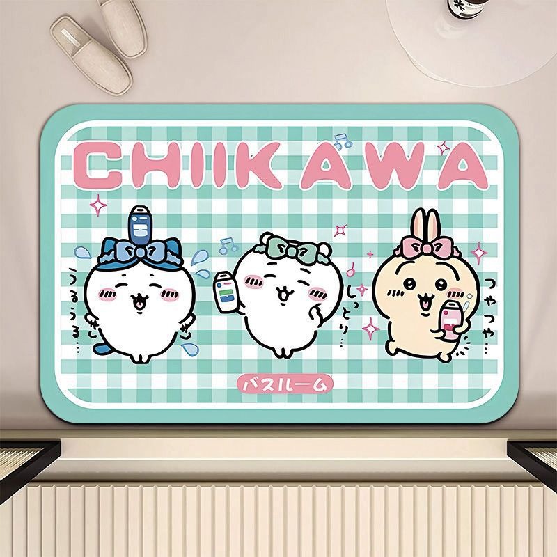 現貨｜吸水地墊｜Chiikawa 吉伊卡哇地墊 小八 烏薩奇 吉依卡哇地墊 地墊 浴室地墊 浴室踏墊 木子購物屋-規格圖5