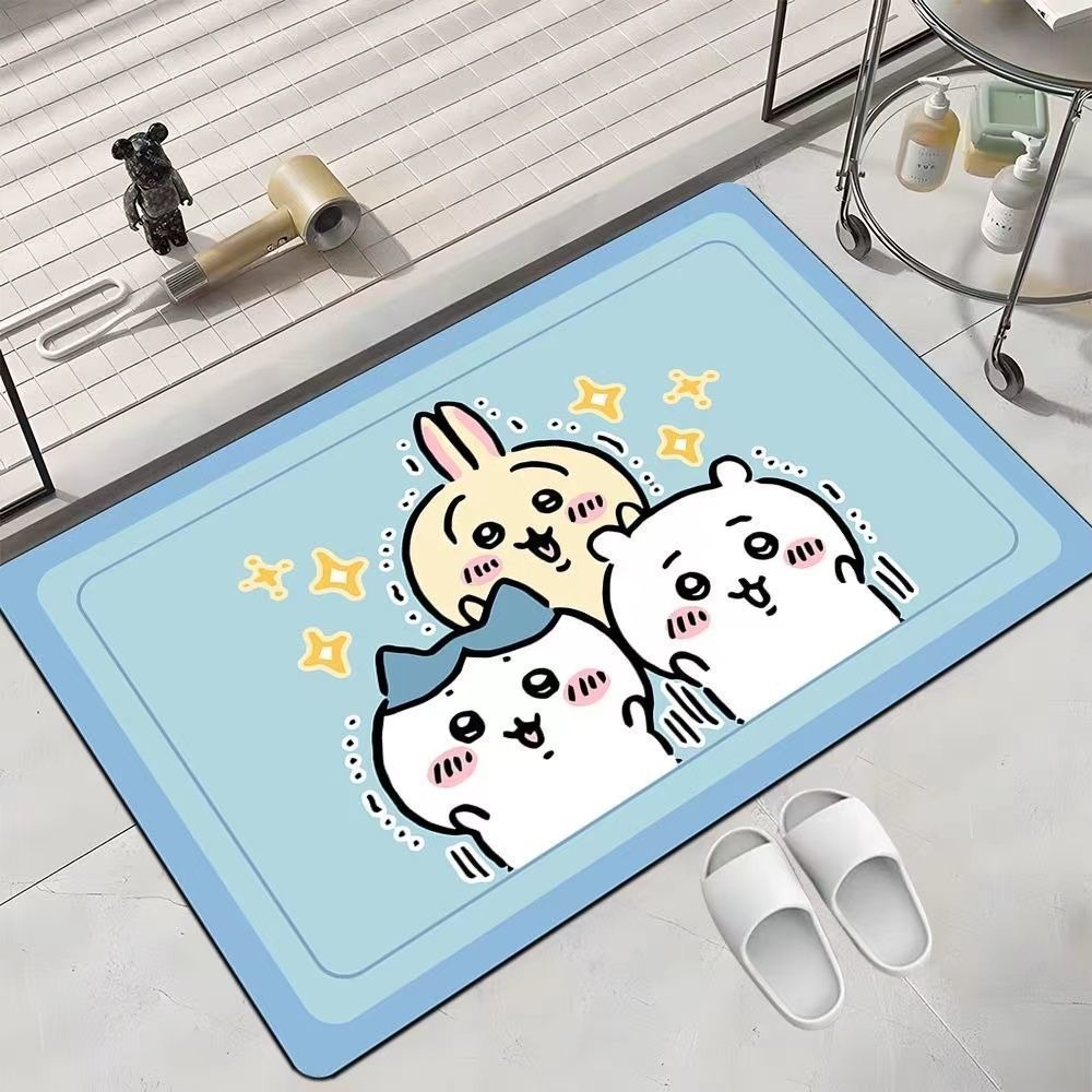 現貨｜吸水地墊｜Chiikawa 吉伊卡哇地墊 小八 烏薩奇 吉依卡哇地墊 地墊 浴室地墊 浴室踏墊 木子購物屋-規格圖5