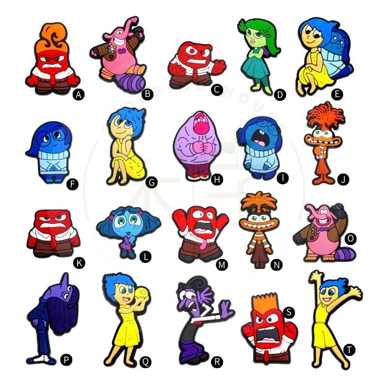 現貨｜DIY洞洞鞋鞋扣｜腦筋急轉彎 INSIDE OUT 洞洞鞋鞋扣 懶人鞋 拖鞋 鞋扣 樂樂 憂憂 怒怒 木子購物屋-細節圖2