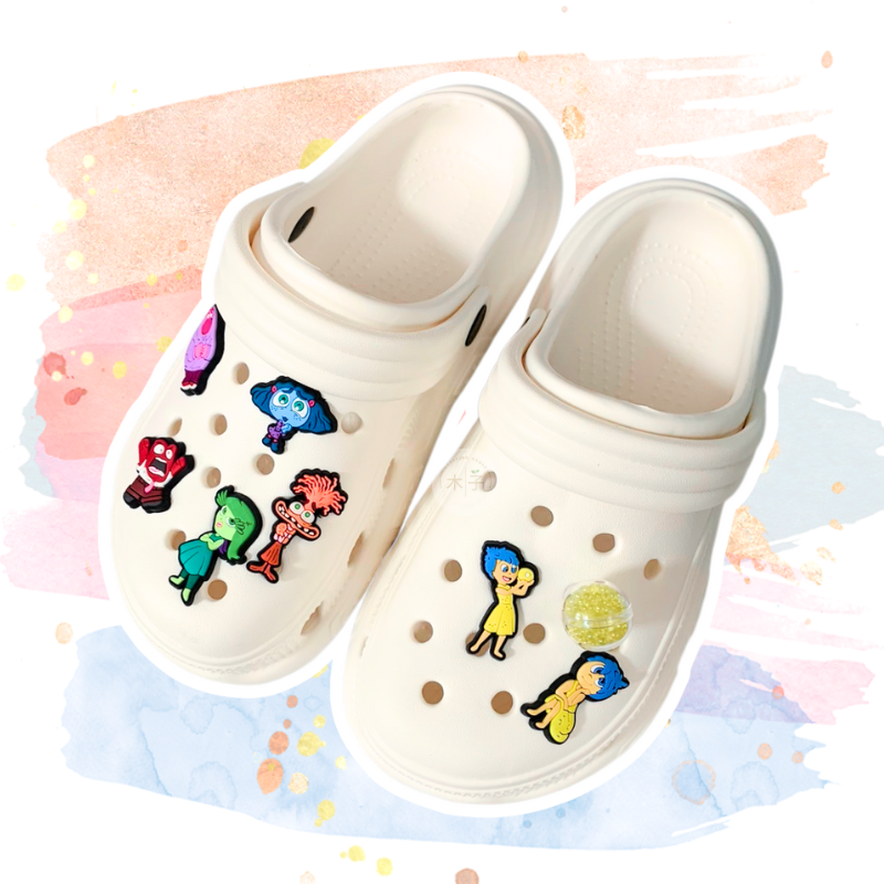 現貨｜DIY洞洞鞋鞋扣｜腦筋急轉彎 INSIDE OUT 洞洞鞋鞋扣 懶人鞋 拖鞋 鞋扣 樂樂 憂憂 怒怒 木子購物屋-細節圖3