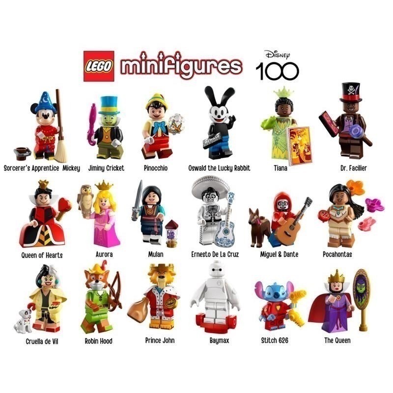 【椅比呀呀|高雄屏東】LEGO 樂高 71038 迪士尼100週年紀念人偶包 Minifigures Disney100-細節圖2