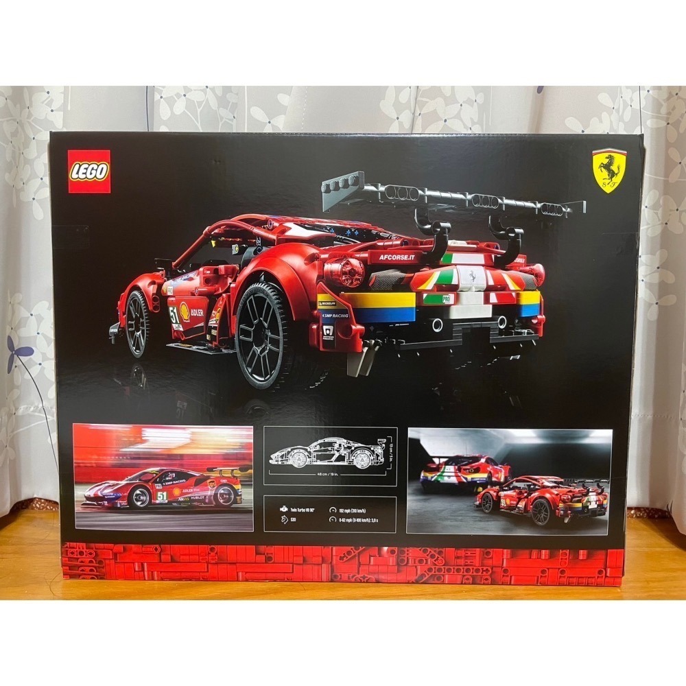 【椅比呀呀|高雄屏東】LEGO 樂高 42125 科技系列 Ferrari法拉利 488 GTE AF CORSE#51-細節圖2