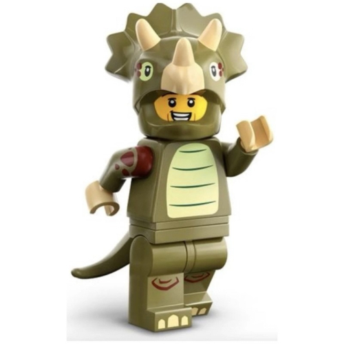 【椅比呀呀|高雄屏東】LEGO 樂高 71045 第25代人偶包 8號 三角龍裝粉絲 Triceratops Fan