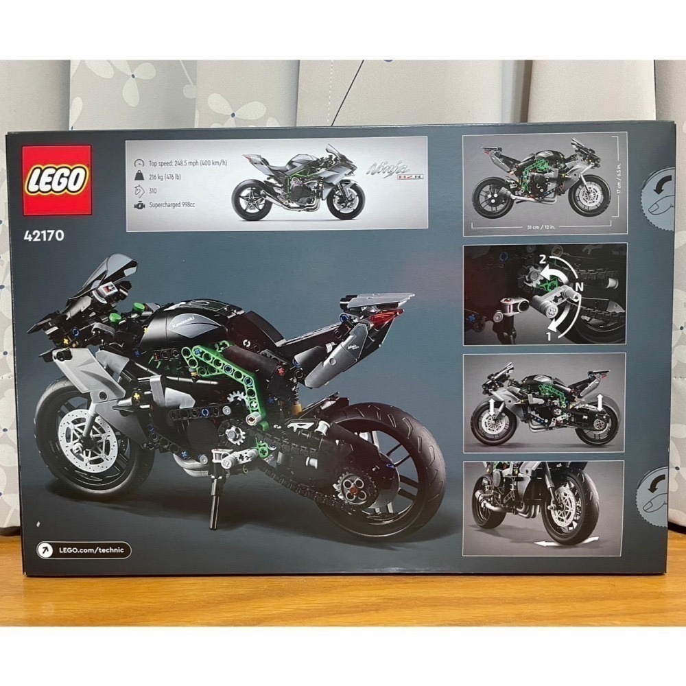 【椅比呀呀|高雄屏東】LEGO 樂高 42170 科技 川崎 Kawasaki Ninja H2R Motorcycle-細節圖2