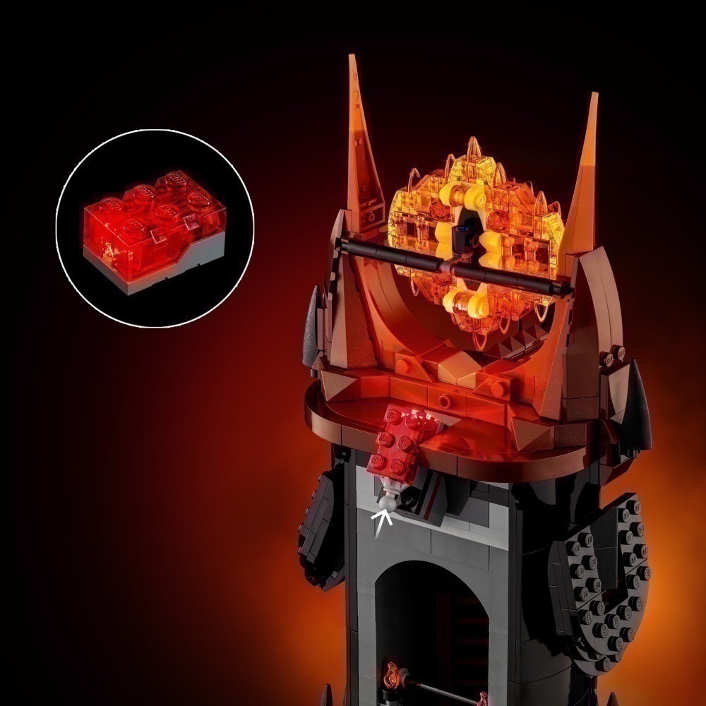 【椅比呀呀|高屏10200】LEGO 樂高 10333 魔戒系列 黑塔巴拉多 黑暗塔 索倫之眼 Barad-Dur-細節圖10