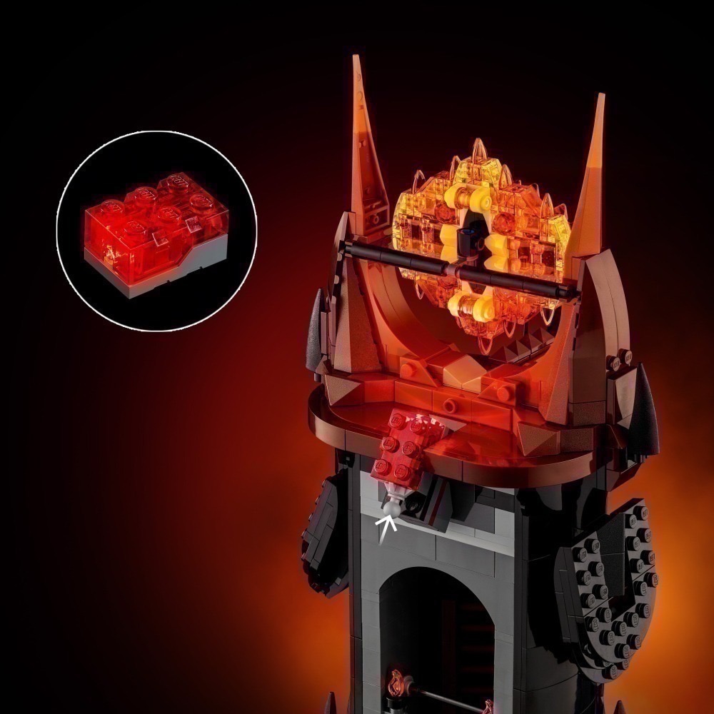 【椅比呀呀|高屏10500】LEGO 樂高 10333 魔戒系列 黑塔巴拉多 黑暗塔 索倫之眼 Barad-Dur-細節圖10