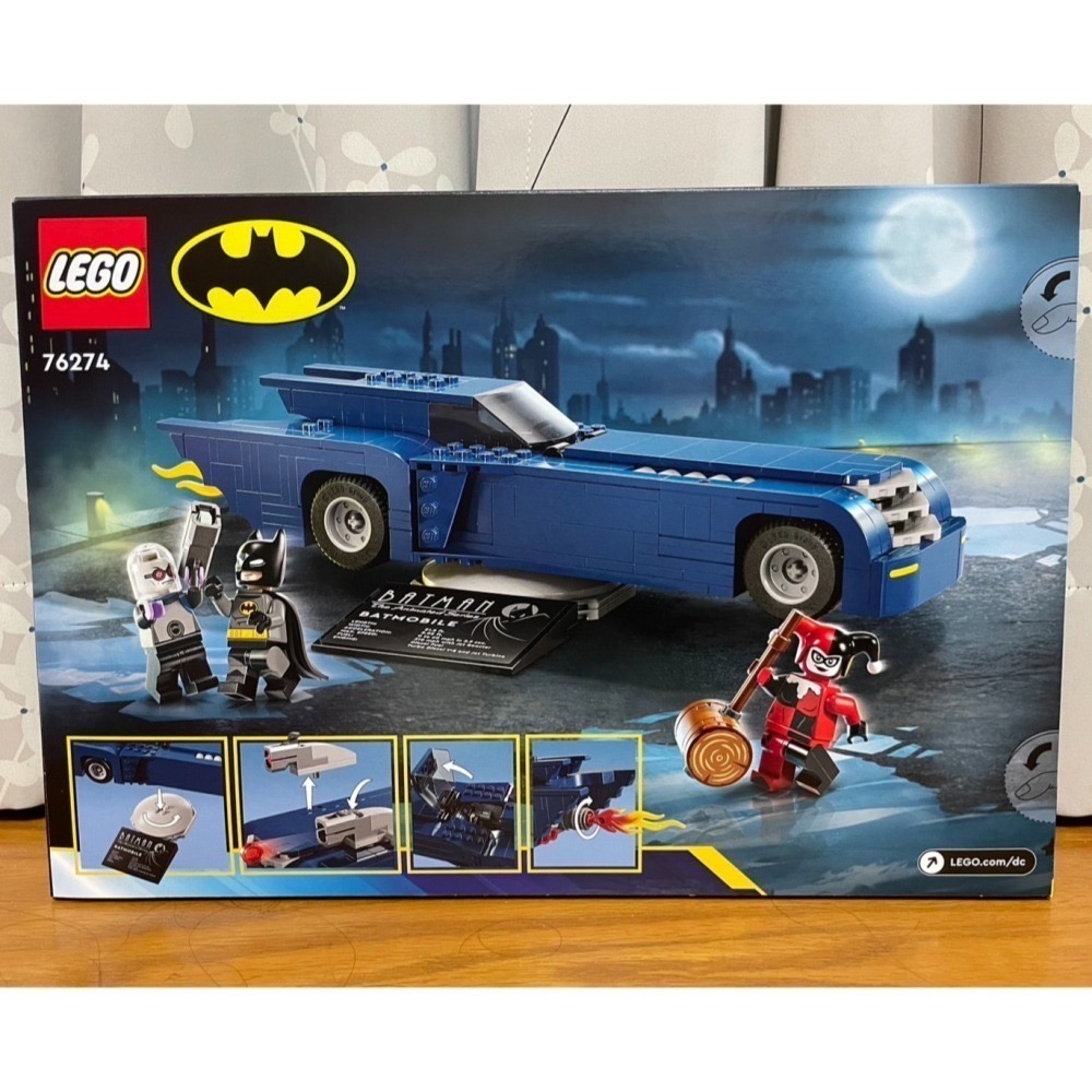【椅比呀呀|高雄屏東】LEGO 樂高 76274 DC系列 蝙蝠俠駕駛蝙蝠車決戰小丑女和急凍人 Batman-細節圖2