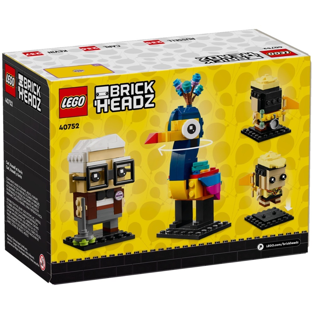 【椅比呀呀|高雄屏東】LEGO 樂高 40752 大頭系列 卡爾、小羅與鳥兒凱文 天外奇蹟 BrickHeadz-細節圖2
