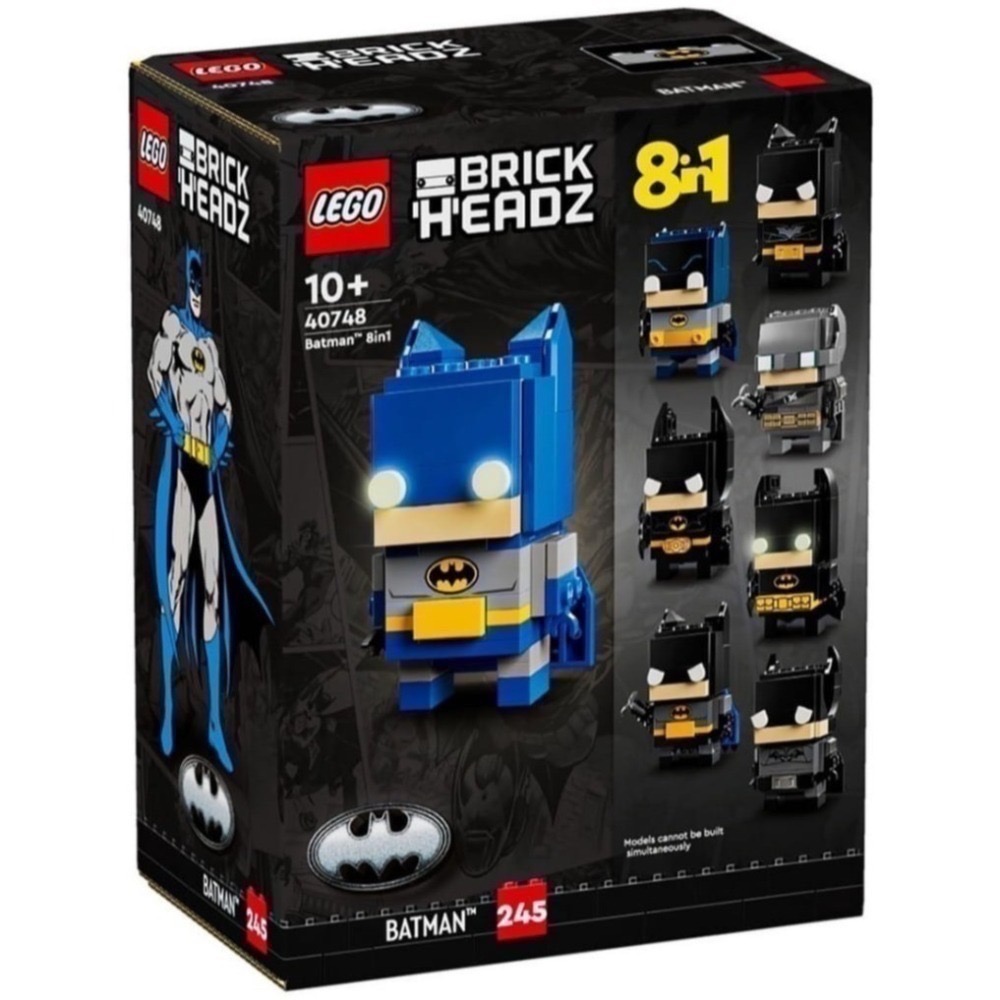 【椅比呀呀|高雄屏東】LEGO 樂高 40748 大頭系列 蝙蝠俠8合1玩偶 Batman 8in1 Figure-細節圖2