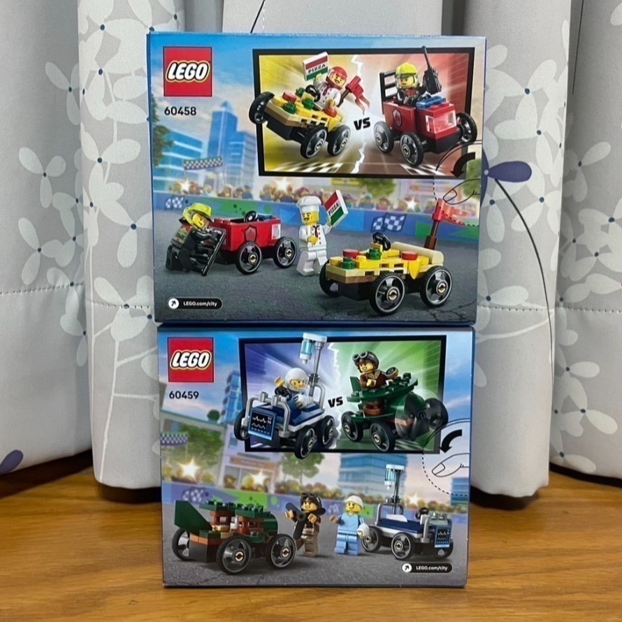 【椅比呀呀|高雄屏東】LEGO 樂高 CITY系列 60458 披薩vs.消防車賽車 60459 飛機vs.病床賽車-細節圖2