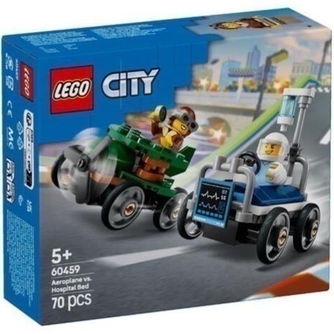 【椅比呀呀|高雄屏東】LEGO 樂高 CITY系列 60458 披薩vs.消防車賽車 60459 飛機vs.病床賽車-細節圖6