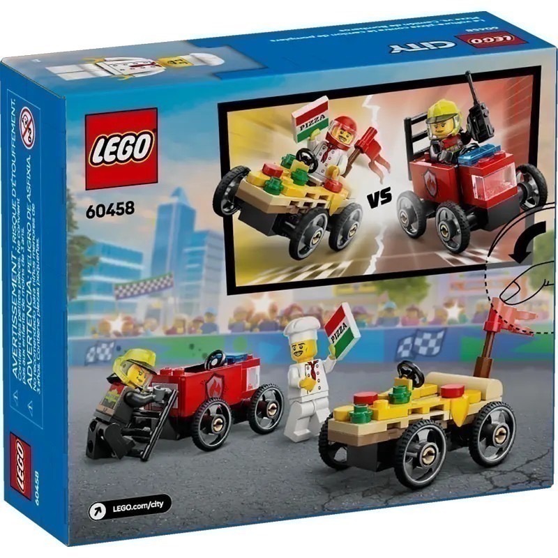 【椅比呀呀|高雄屏東】LEGO 樂高 CITY系列 60458 披薩vs.消防車賽車 60459 飛機vs.病床賽車-細節圖4