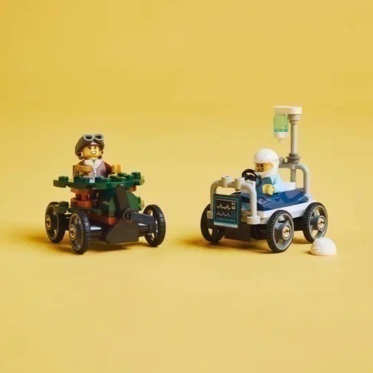 【椅比呀呀|高雄屏東】LEGO 樂高 CITY系列 60458 披薩vs.消防車賽車 60459 飛機vs.病床賽車-細節圖8