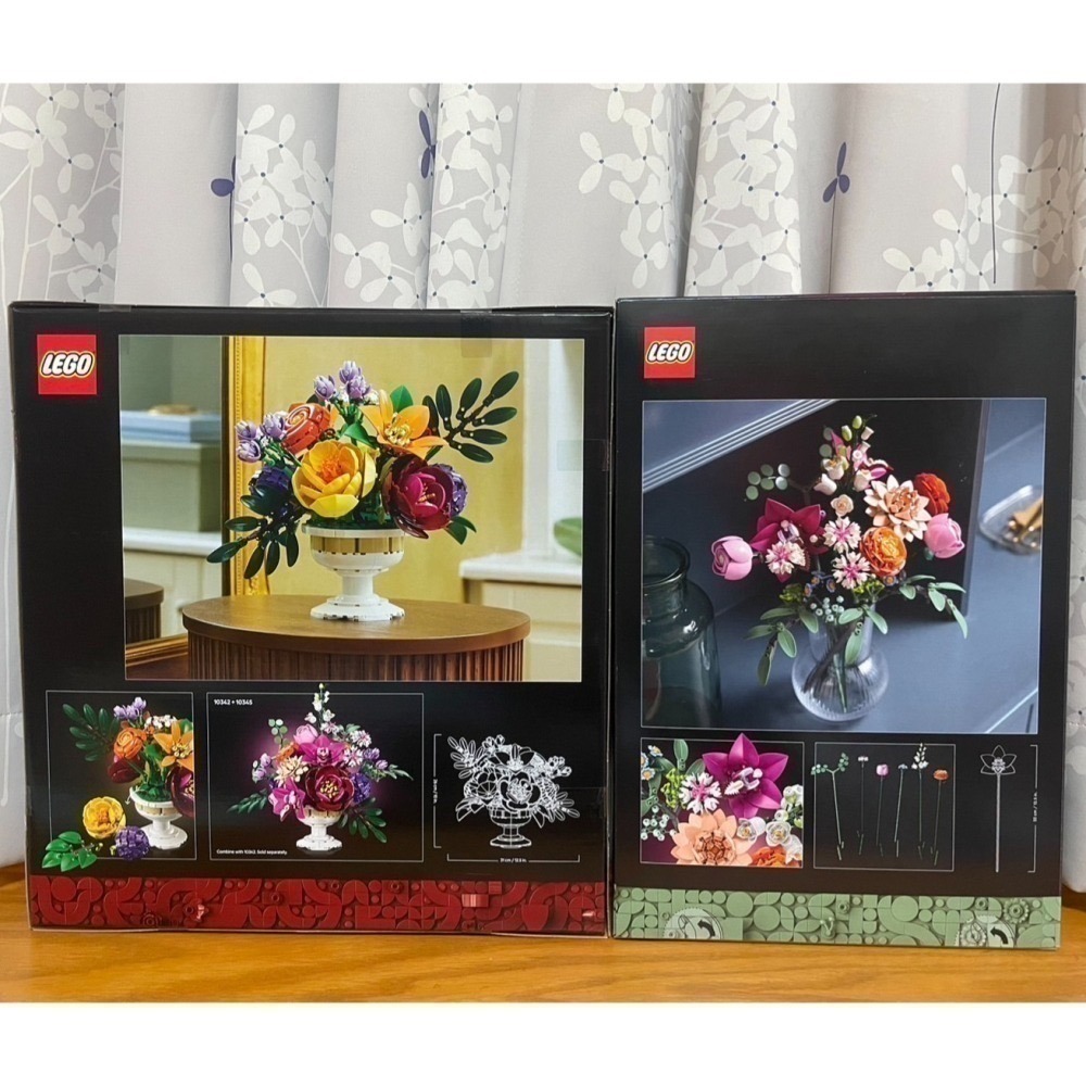 【椅比呀呀|高雄屏東】LEGO 樂高 10342 優雅粉紅花束 10345 插花擺飾 秘境花壇 花藝收藏-細節圖2