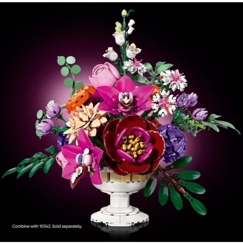 【椅比呀呀|高雄屏東】LEGO 樂高 10342 優雅粉紅花束 10345 插花擺飾 秘境花壇 花藝收藏-細節圖5