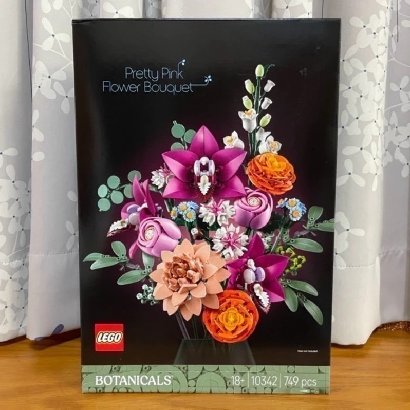 【椅比呀呀|高雄屏東】LEGO 樂高 10342 優雅粉紅花束 10345 插花擺飾 秘境花壇 花藝收藏-規格圖5