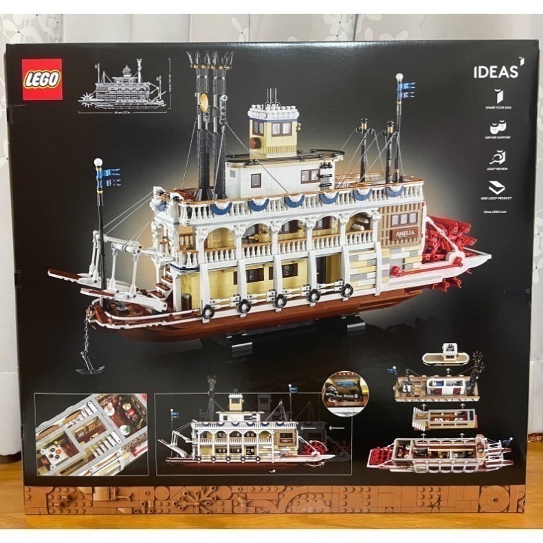 【椅比呀呀|高屏8250】LEGO 樂高 IDEAS 21356 河上汽船 River Steamboat 蒸汽船-細節圖2