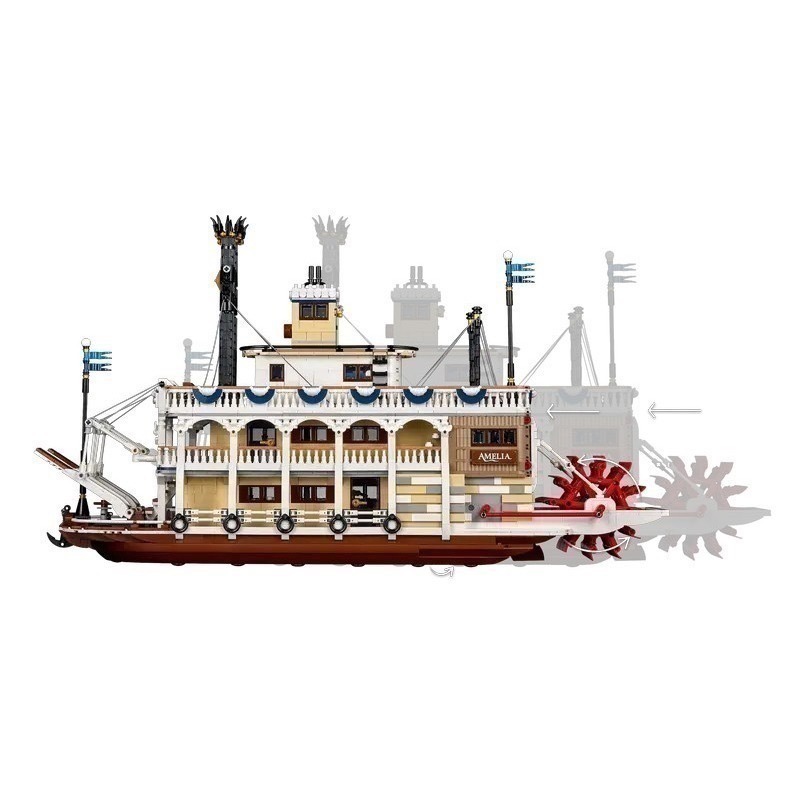 【椅比呀呀|高屏8250】LEGO 樂高 IDEAS 21356 河上汽船 River Steamboat 蒸汽船-細節圖6