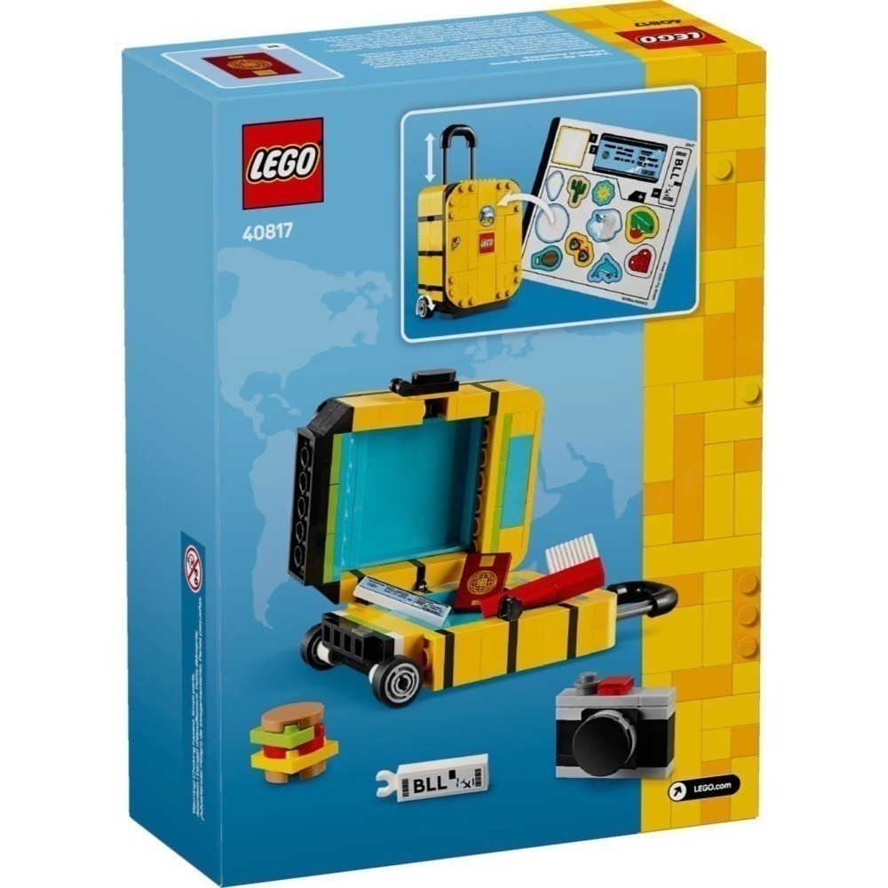 【椅比呀呀|高雄屏東】LEGO 樂高 40817 黃色旅行箱 Yellow Travel Suitcase-細節圖3