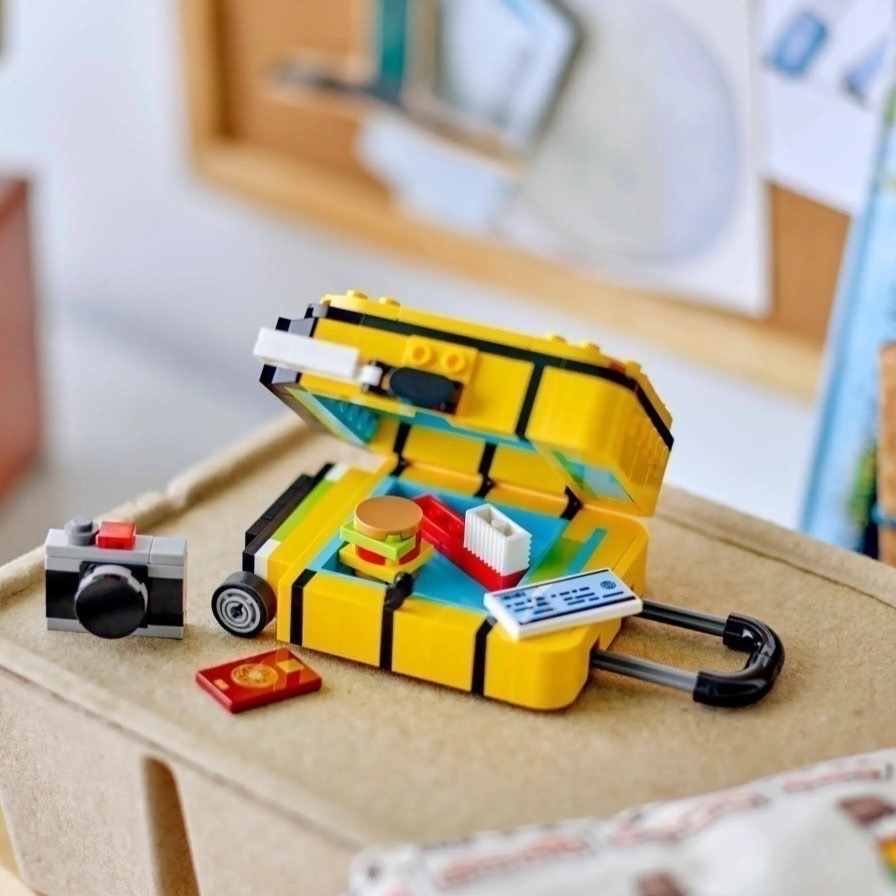 【椅比呀呀|高雄屏東】LEGO 樂高 40817 黃色旅行箱 Yellow Travel Suitcase-細節圖5