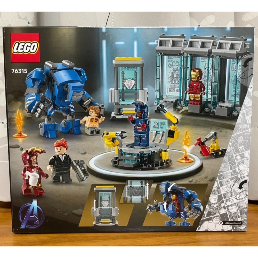 【椅比呀呀|高屏1450】LEGO 樂高 76315 鋼鐵人的實驗室：鋼鐵裝展示區 Iron Man-細節圖2