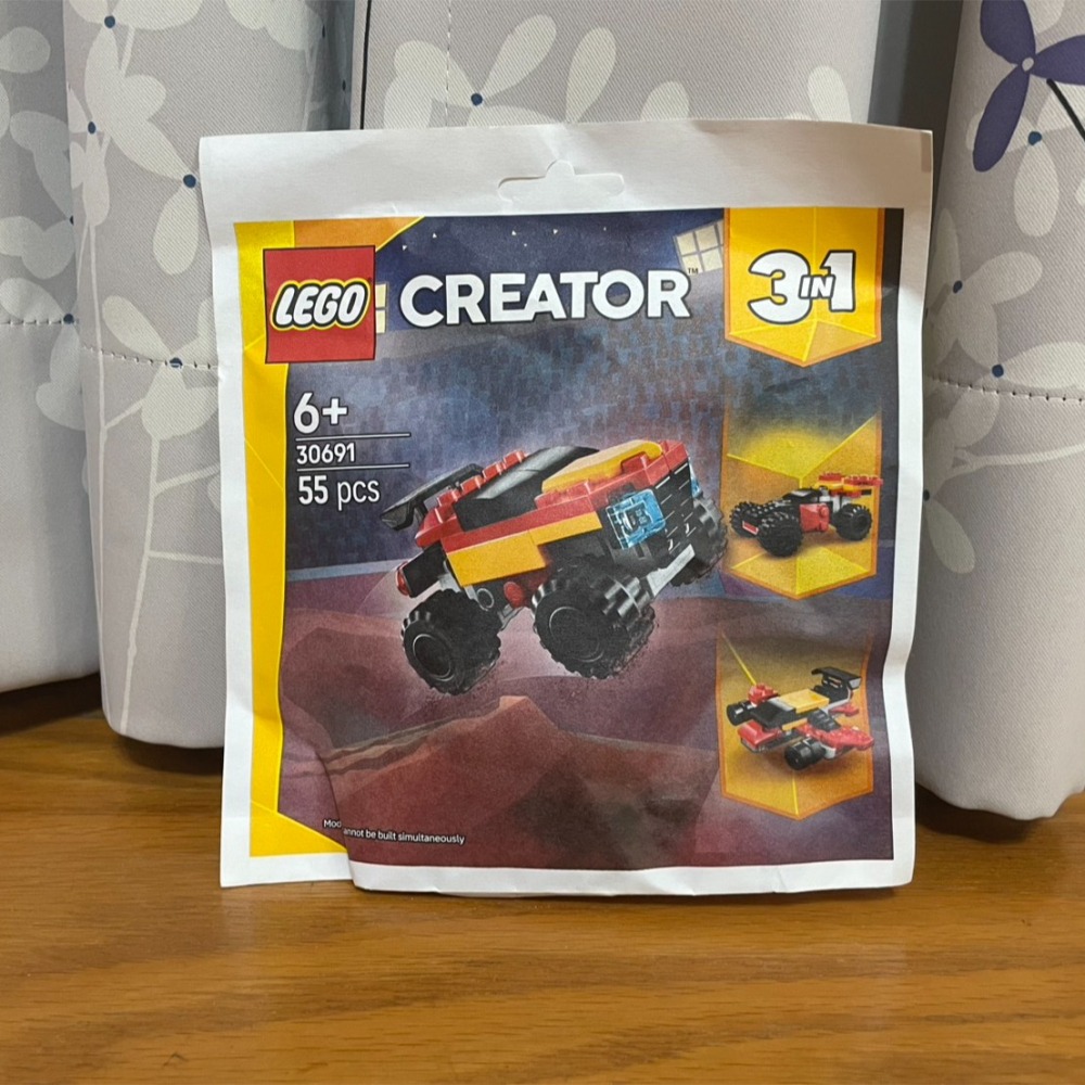 【椅比呀呀|高雄屏東】LEGO 樂高 30691 迷你敞篷怪獸卡車Mini Monster Truck Paperbag-細節圖2