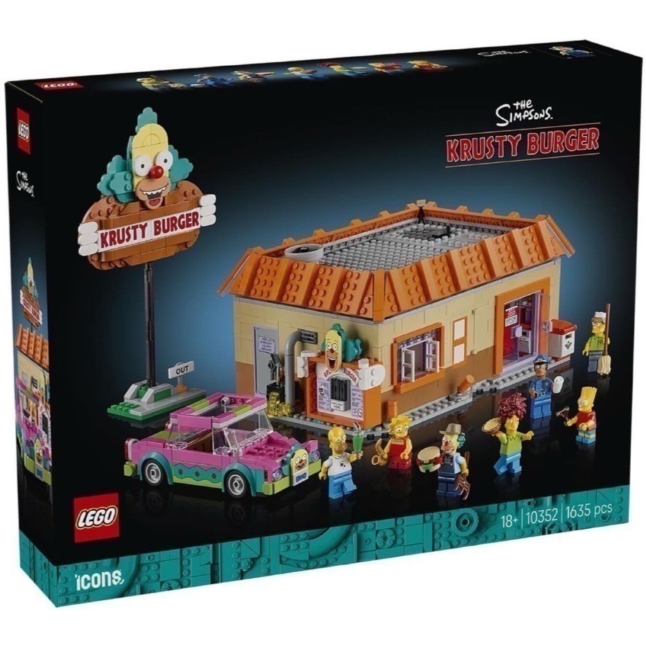【椅比呀呀|高屏5400】LEGO 樂高 10352 辛普森家庭：小丑漢堡店Simpsons Krusty Burger-細節圖3