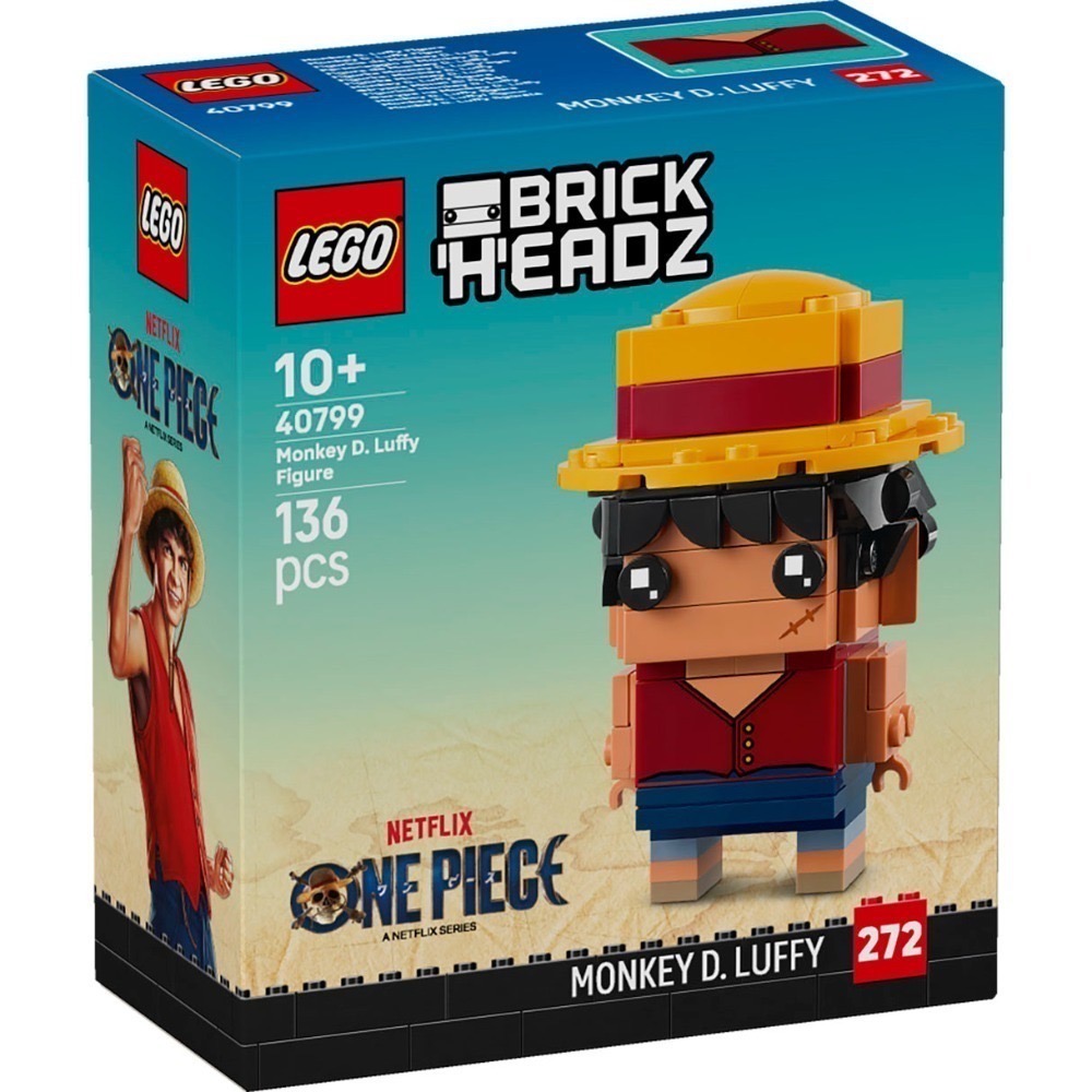 【椅比呀呀|高雄屏東】LEGO 樂高 40799 蒙其．D．魯夫玩偶 40800 小丑巴其玩偶 航海王One Piece-規格圖7