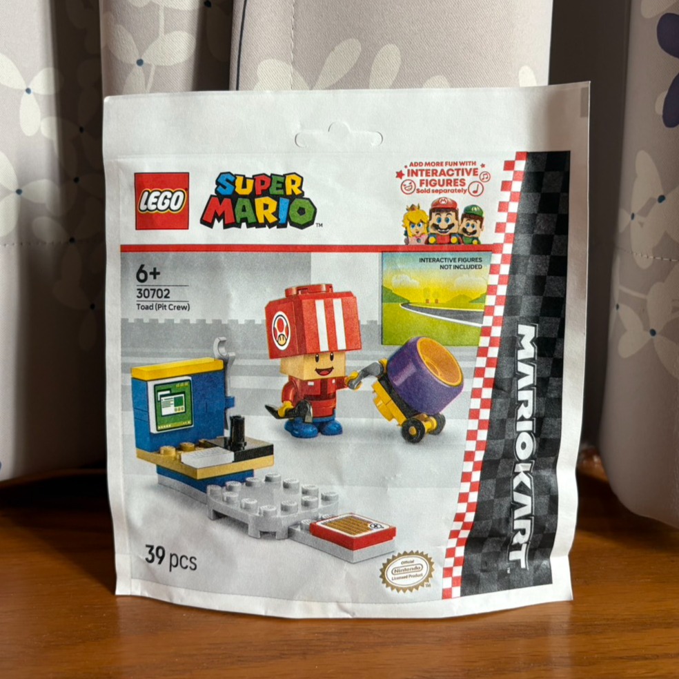 【椅比呀呀|高雄屏東】LEGO 樂高 30702 瑪利歐賽車-奇諾比奧(維修人員) Toad (Pit Crew) 袋裝-細節圖2